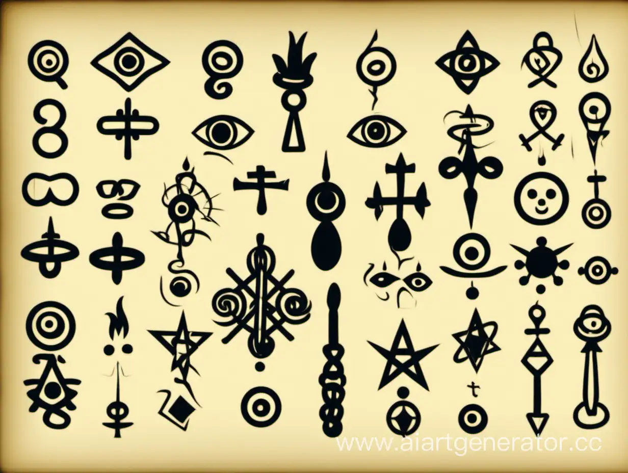 33 символа схожих на символы магии Вуду