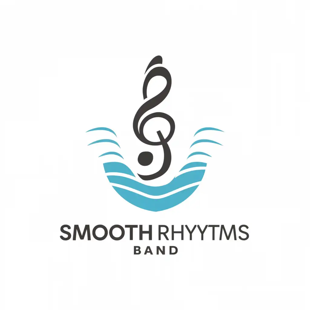 a logo design,with the text "Smooth Rhythms Band", main symbol:Music Island,Moderate,be used in Entertainment industry,clear background