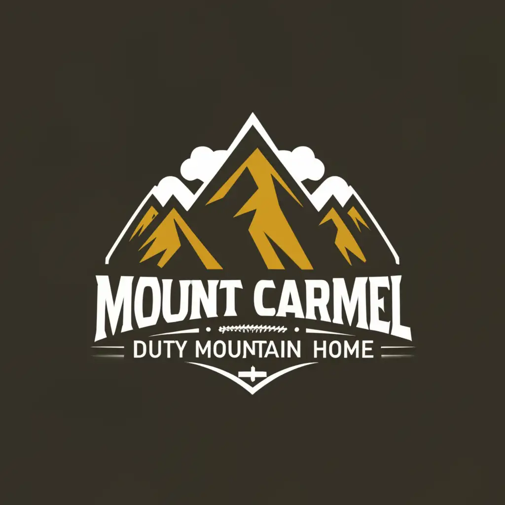 LOGO-Design-For-Mount-Carmel-Duty-Mountain-Home-Football-Mountains-Symbolizing-Strength-and-Adventure