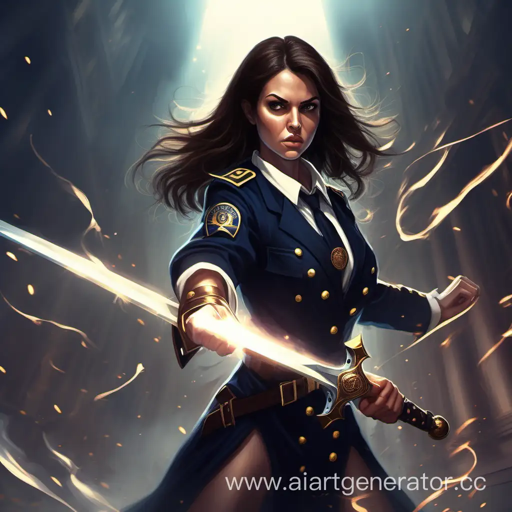 Courageous-Brunette-Judicial-Officer-Wielding-a-Glowing-Sword-in-Epic-Battle