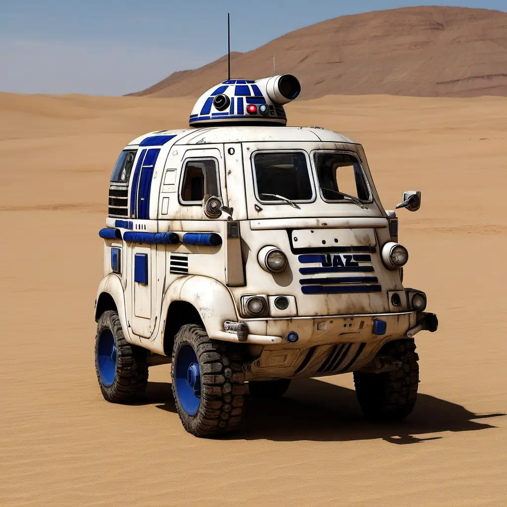 УАЗ-452 в виде r2d2 звездные войны из звездных войн в пустыне