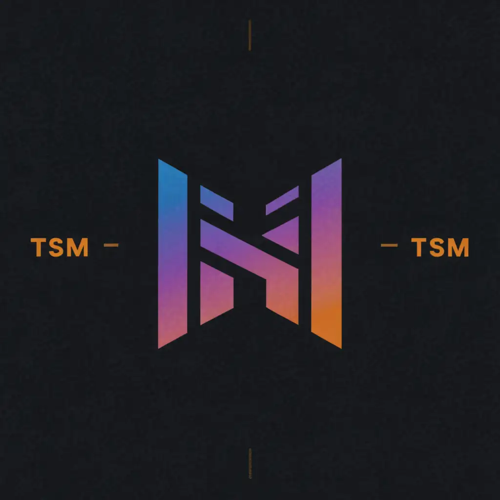 a logo design, with the text TSM, main symbol: massive cyborg, Moderate, to be used in Technology industry, with clear background neon