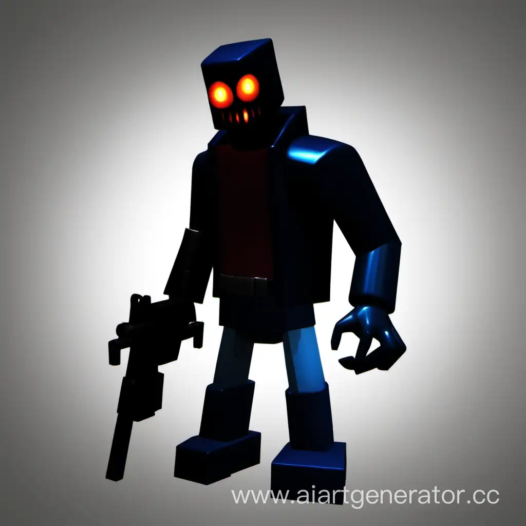 Roblox-Dark-Man-Confronts-the-Gun-Gun-Monster-in-a-Dazzling-Light-Showdown