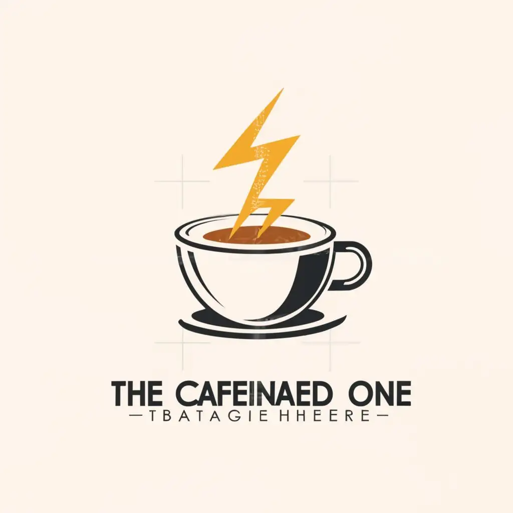 a logo design,with the text "The caffeinated one

", main symbol:coffee,Moderate,clear background
