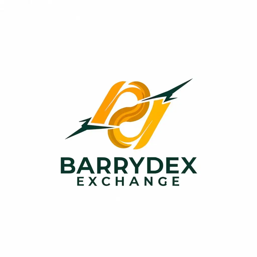 a logo design,with the text "BARRYDEX", main symbol:BARRYDEX
EXCHANGE
Colours green Yellow And orange
,complex,be used in Finance industry,clear background