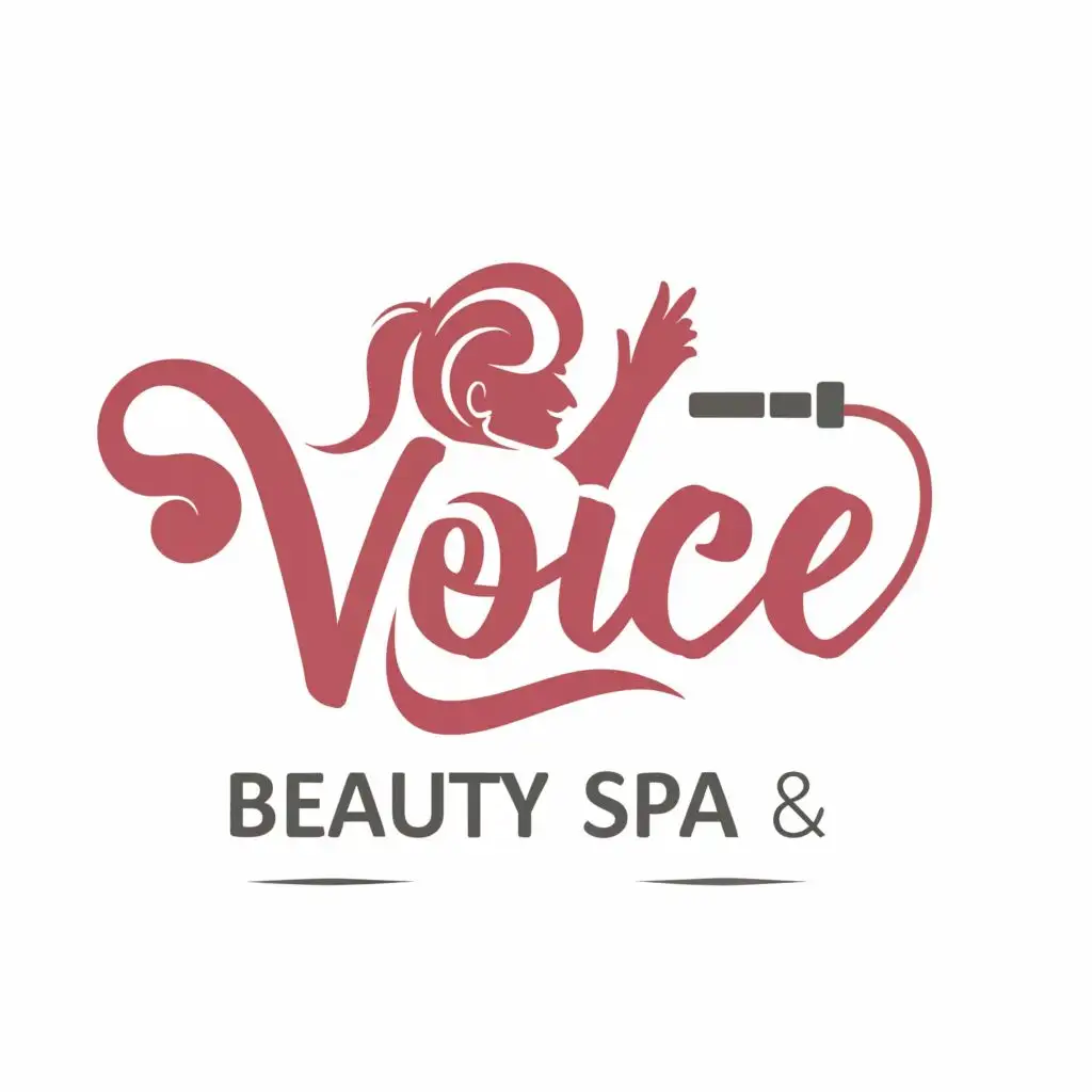 logo, elderly, with the text "voice", typography, be used in Beauty Spa industry