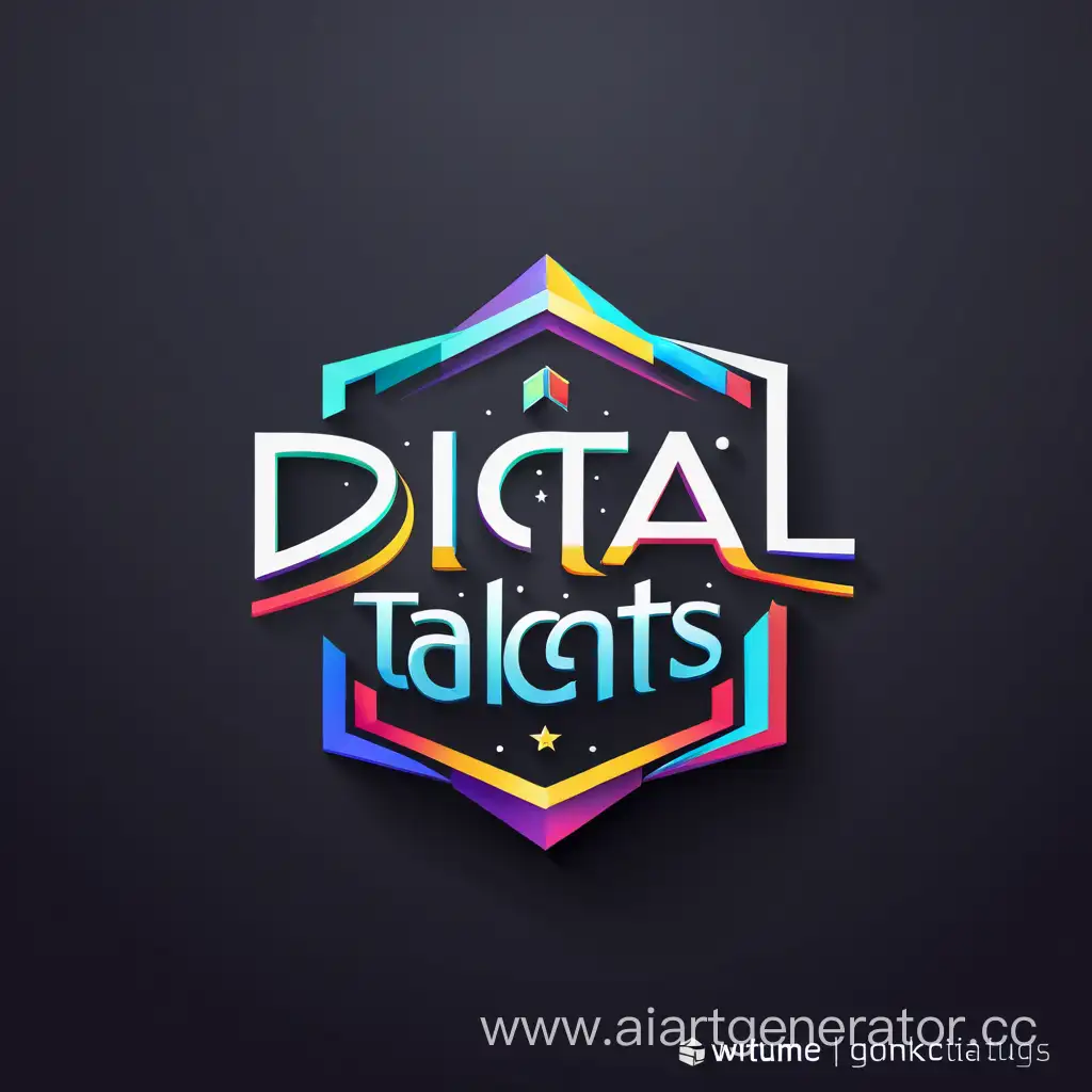 Сделай похожий логотип только напиши правильно слово digital talents