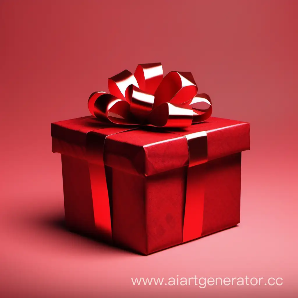 Elegant-Red-Gift-Box-with-Clean-Background