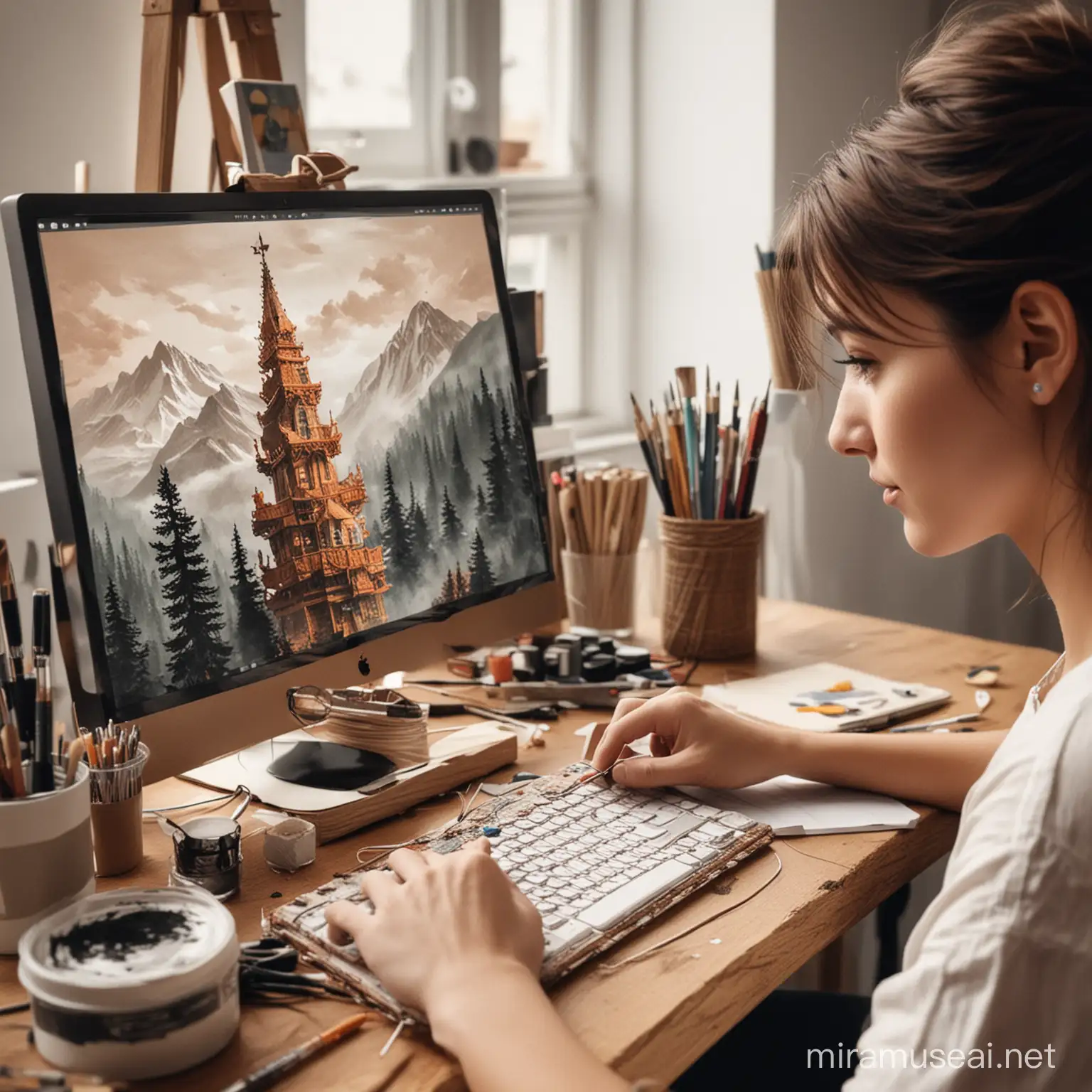 Digital Artists Crafting Intricate Masterpieces