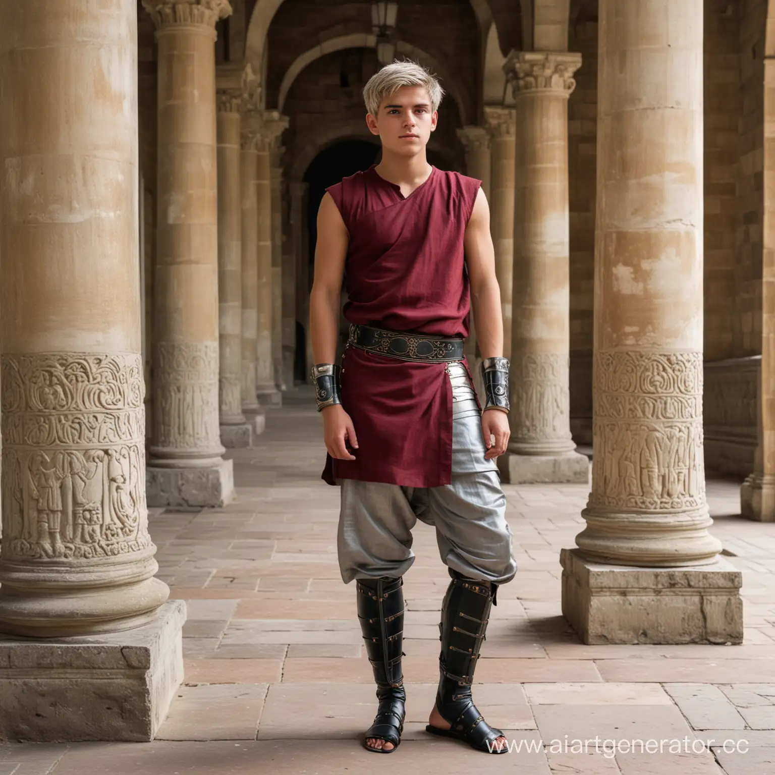 Young-Man-in-Ancient-Roman-Attire-Standing-on-Palace-Terrace