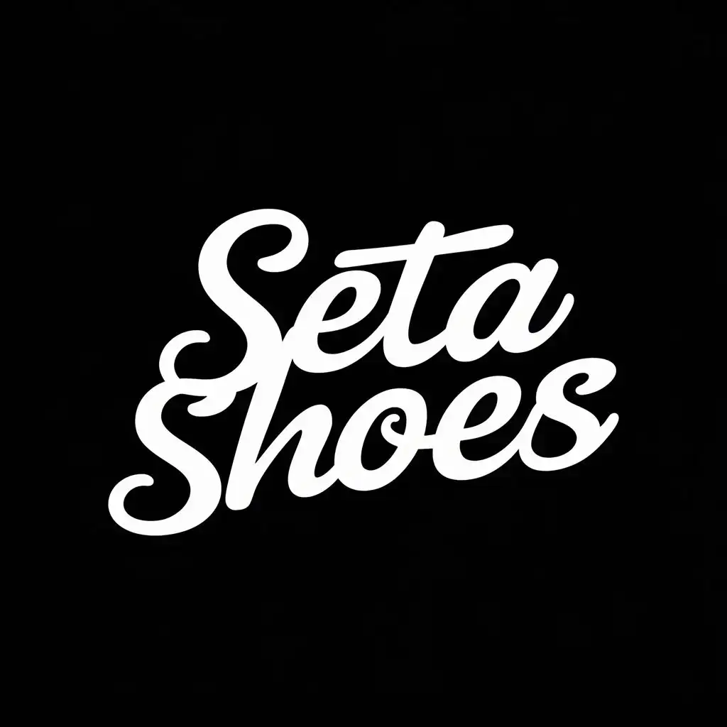 logo, shoes, quality logo, typography, sneaker, no background, png, remove background, brand fonts,, with the text "Seta Shoes", typography