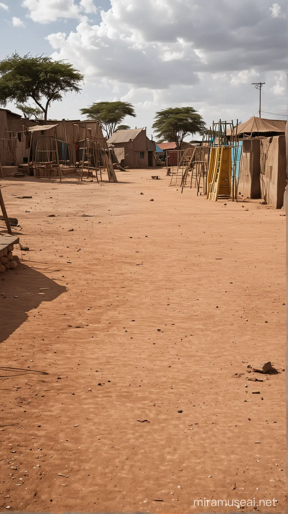 African rough street playground medium landscape
