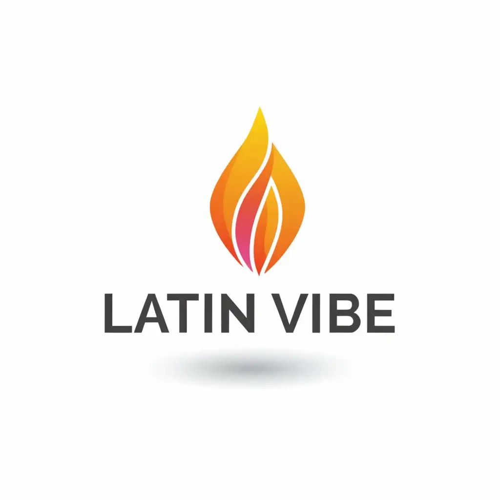 a logo design, with the text 'Latin Vibe', main symbol: Dancing Fire, Minimalistic, to be used in Events industry, clear background, made into a circle