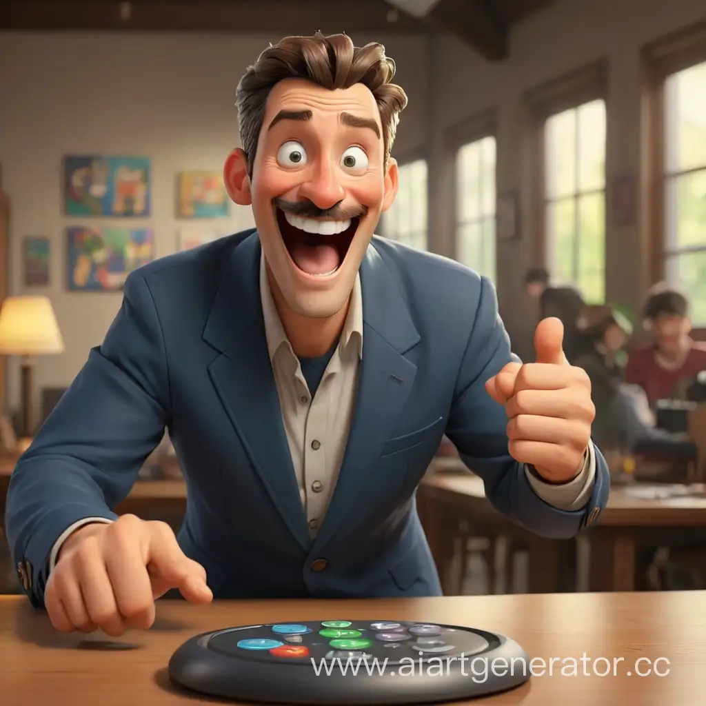 Cheerful-Cartoon-Man-Pushing-Button-with-Joyful-Expression