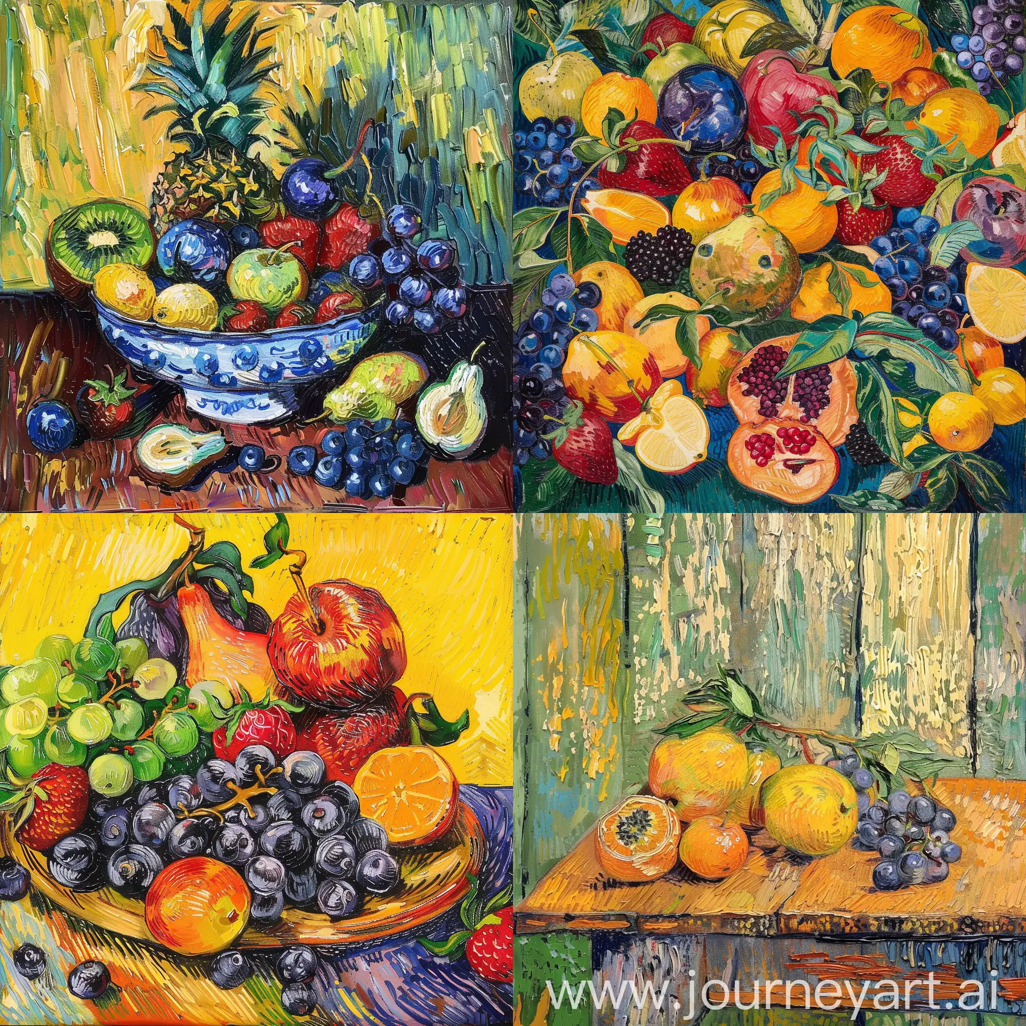 Fruit Van Gogh style