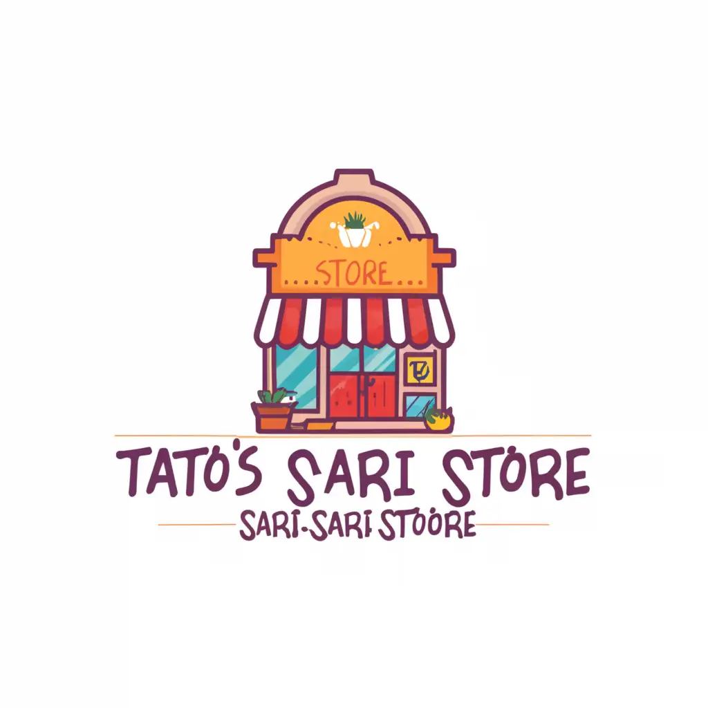a logo design,with the text "Tato's Sari-Sari Store", main symbol:Store,Moderate,be used in Retail industry,clear background