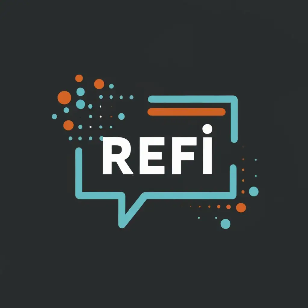logo, TextBox, with the text "Refi", typography, be used in Technology industry