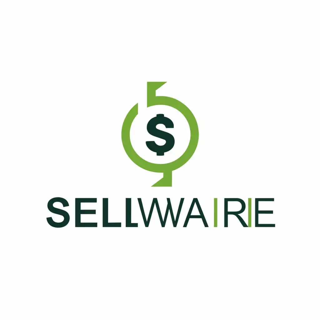 a logo design,with the text "sellware", main symbol:money bill,Minimalistic,be used in Retail industry,clear background