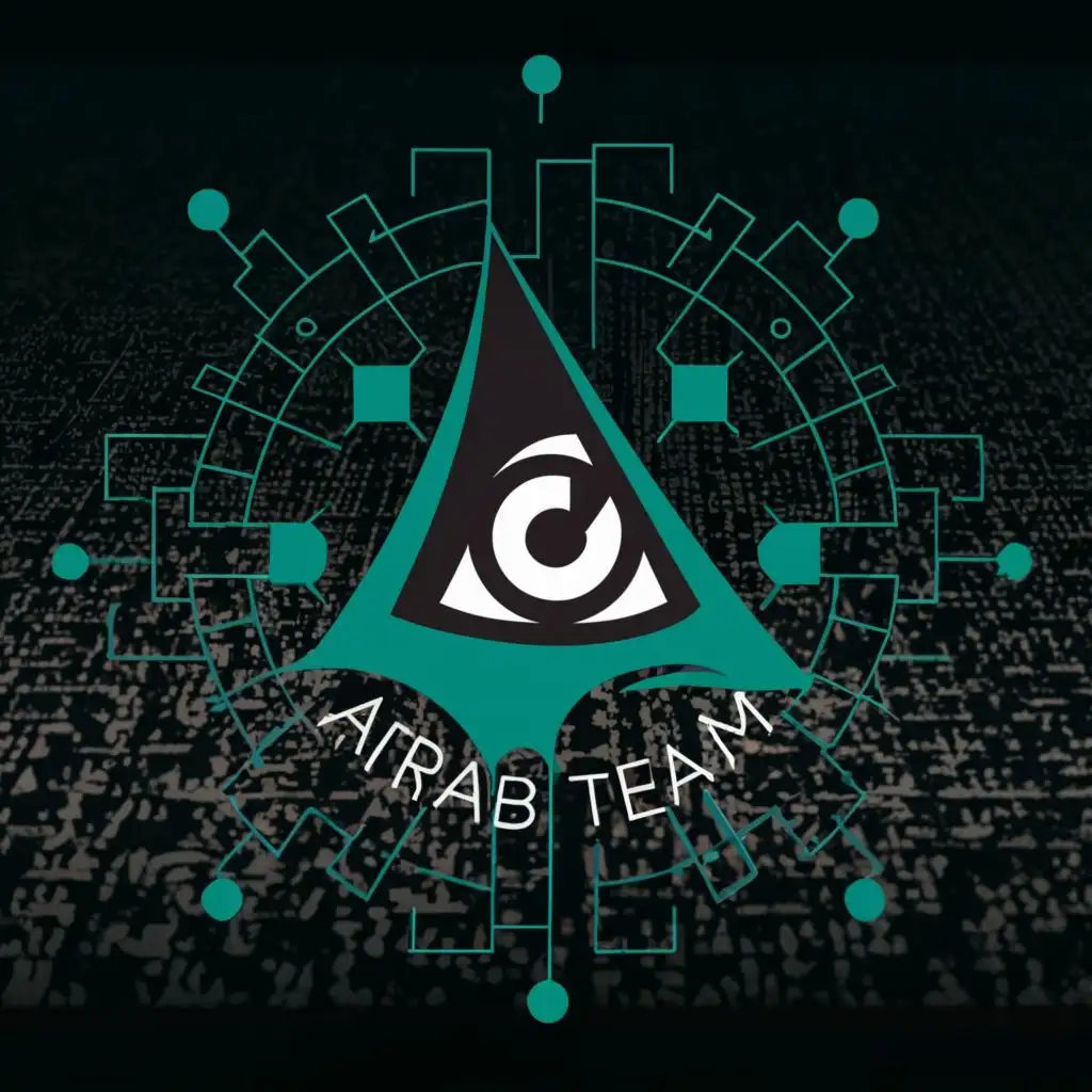 logo, Hacking without a person, with the text "Arab Team", typography