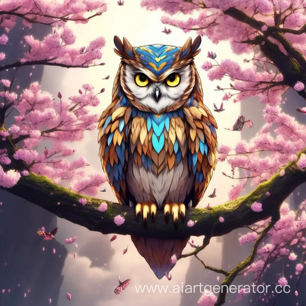 Enchanting-Spring-Owl-Avatar-Whimsical-NatureInspired-Digital-Art