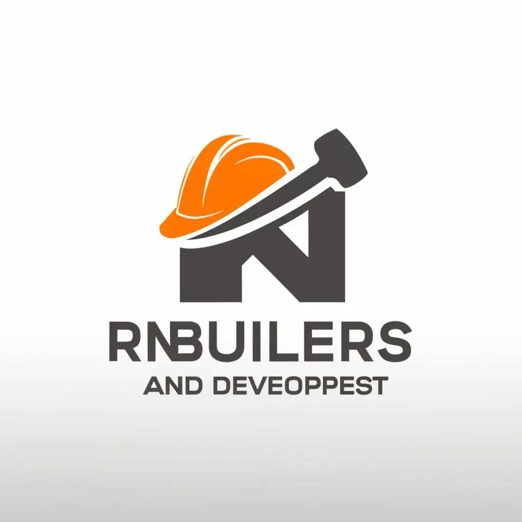 a logo design,with the text "RN Builders and developers", main symbol:Builder and developed,Moderate,be used in Real Estate industry,clear background