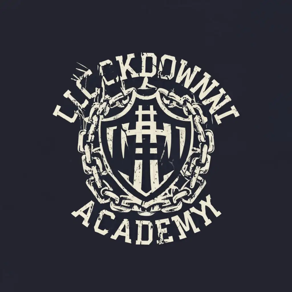 a logo design,with the text 'Lockdown Academy', main symbol:Football,Moderate, be used in Sports Fitness industry, clear background