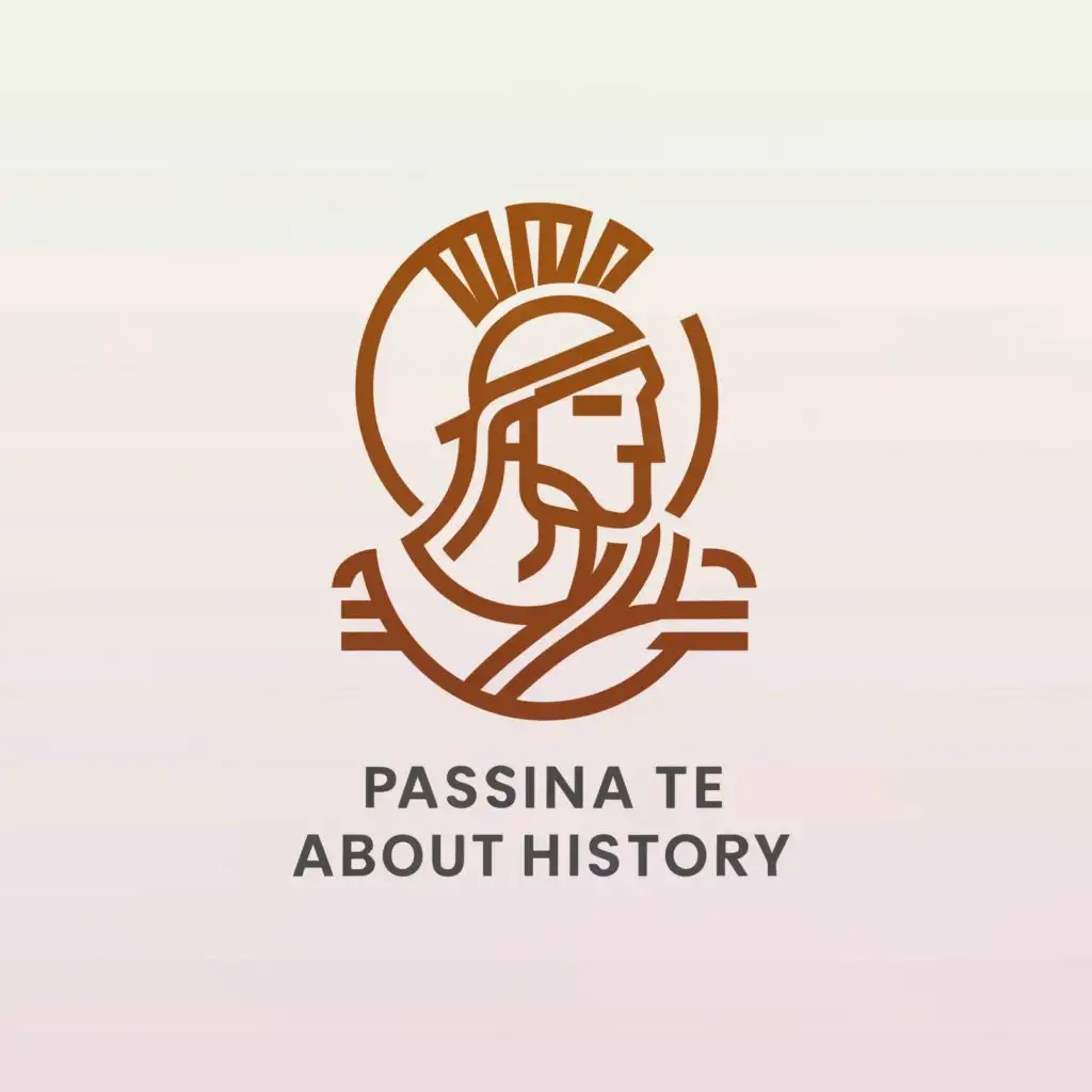 a logo design,with the text "Passionate about History", main symbol:roman god,Minimalistic,clear background