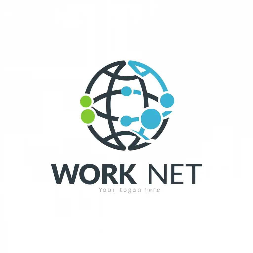 a logo design,with the text "work net", main symbol:internet,Minimalistic,be used in Internet industry,clear background