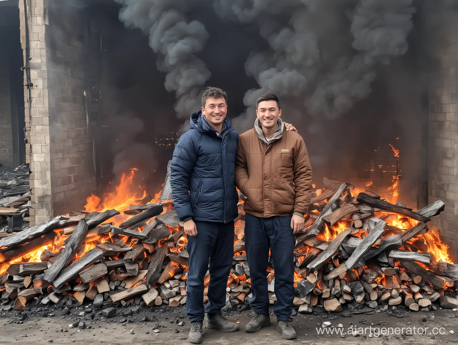 Счастливые казахстанцы поддерживают предпринимателей после пожара торгового дома
