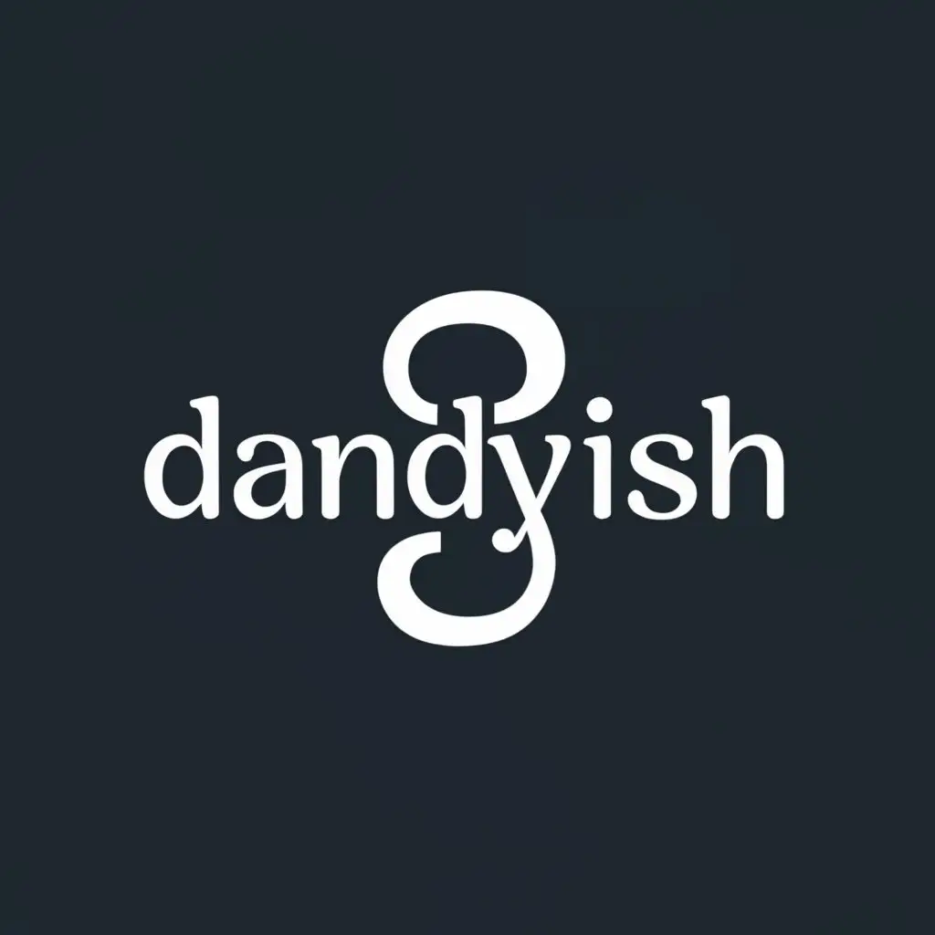 a logo design,with the text "Dandyish", main symbol:D,Minimalistic,clear background
