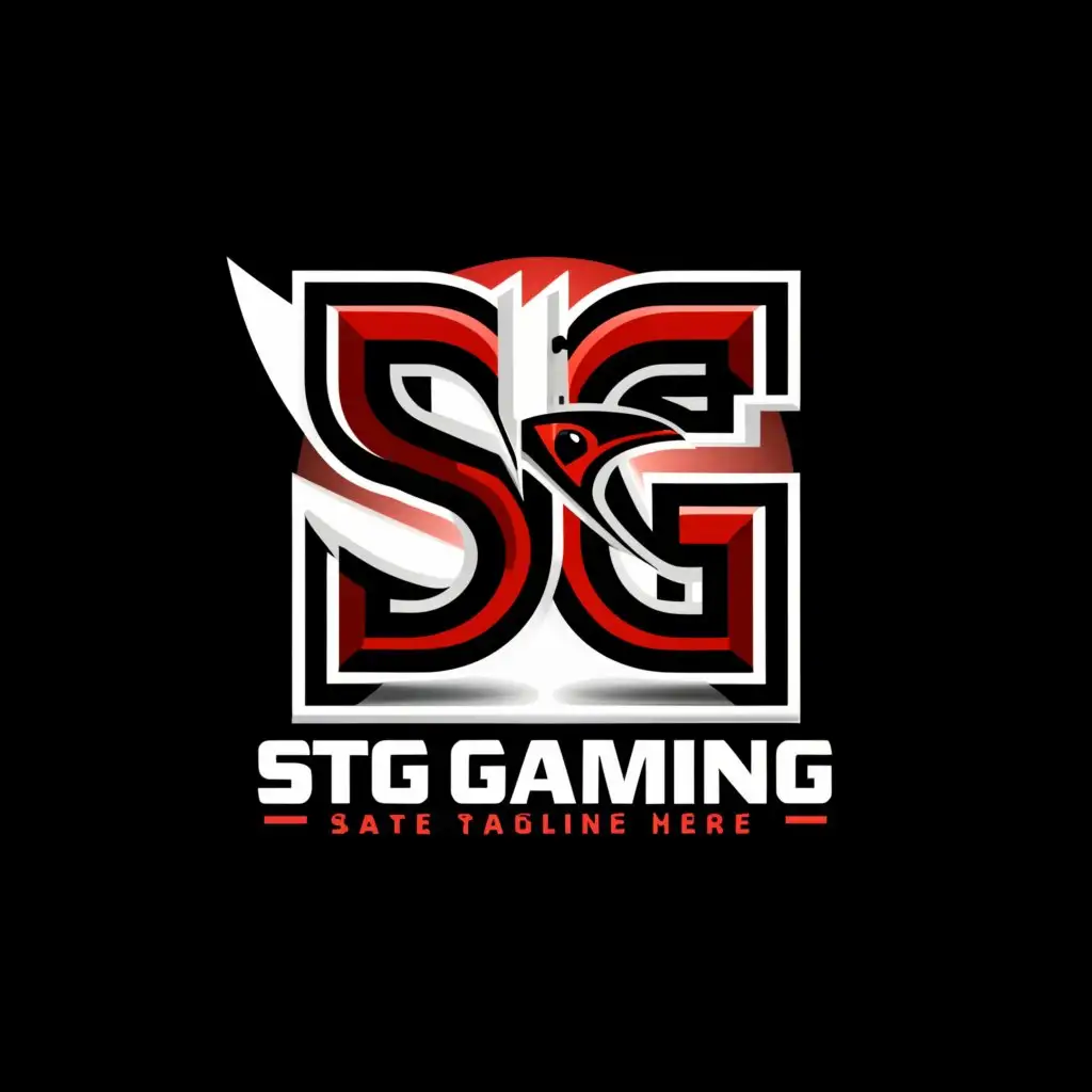 a logo design,with the text "STG Gaming", main symbol:State Scissortail Bird,complex,be used in Entertainment industry,clear background