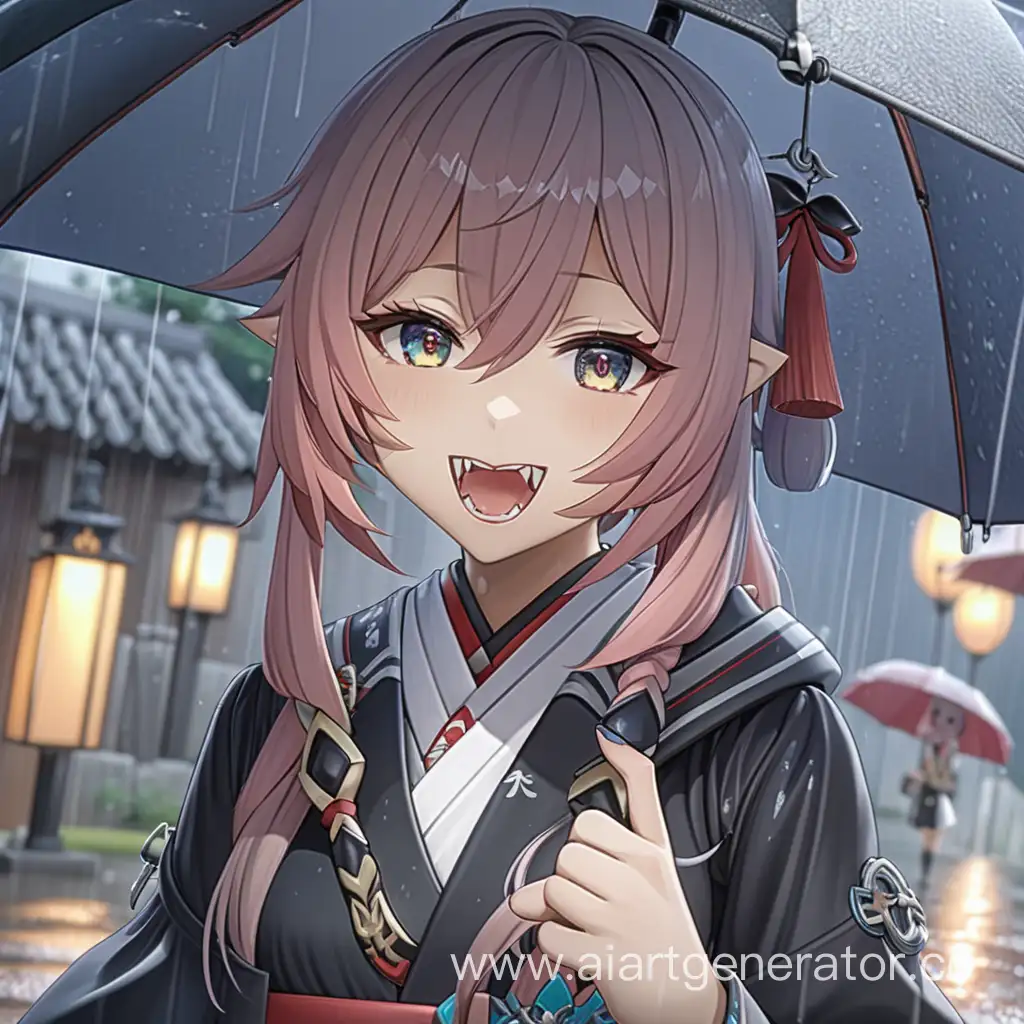 Mysterious-Miss-Hina-with-Fangs-in-Rainy-Ambiance