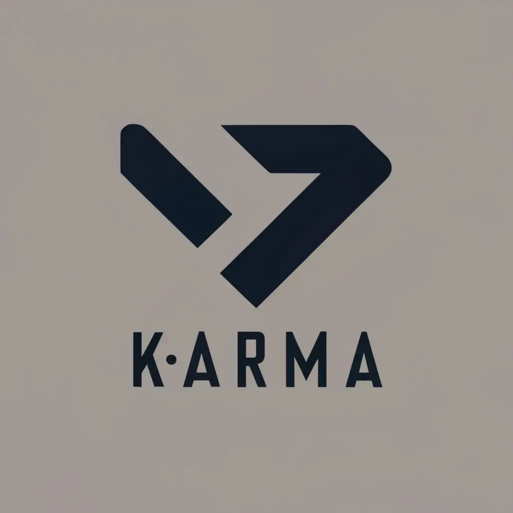 logo, Arrow, with the text "Karma", typography, be used in Sports Fitness industry