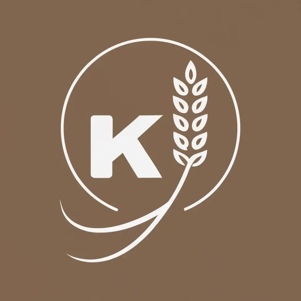 logo, Wheat, with the text "KJ", typography, be used in Restaurant industry