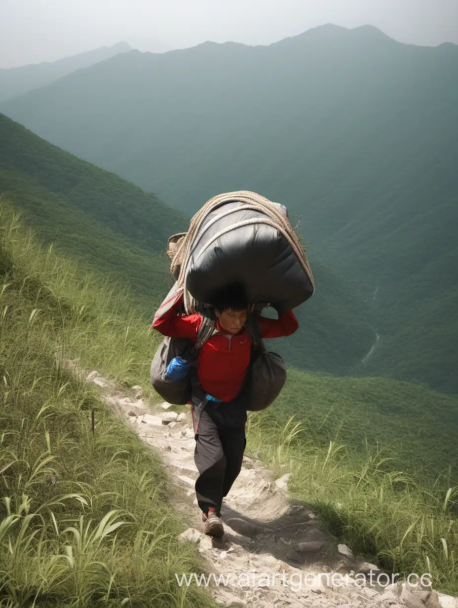 Mountain-Climber-Ascending-with-Heavy-Load