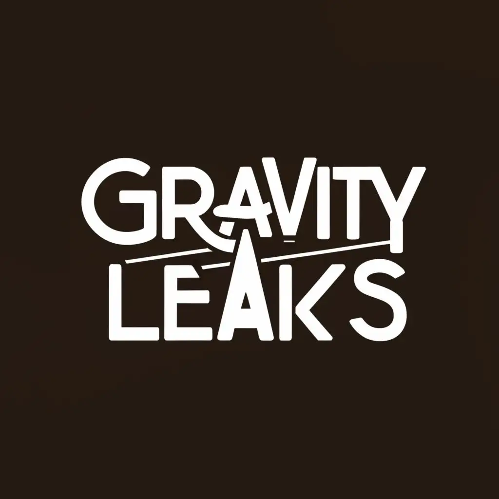 logo, minimalism, with the text "Gravity Leaks", typography, be used in Entertainment industry