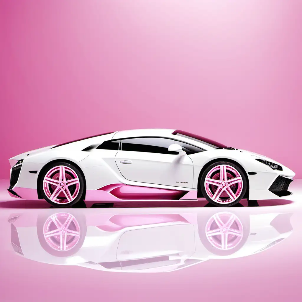 Elegant White and Pink Luxury Vehicle
