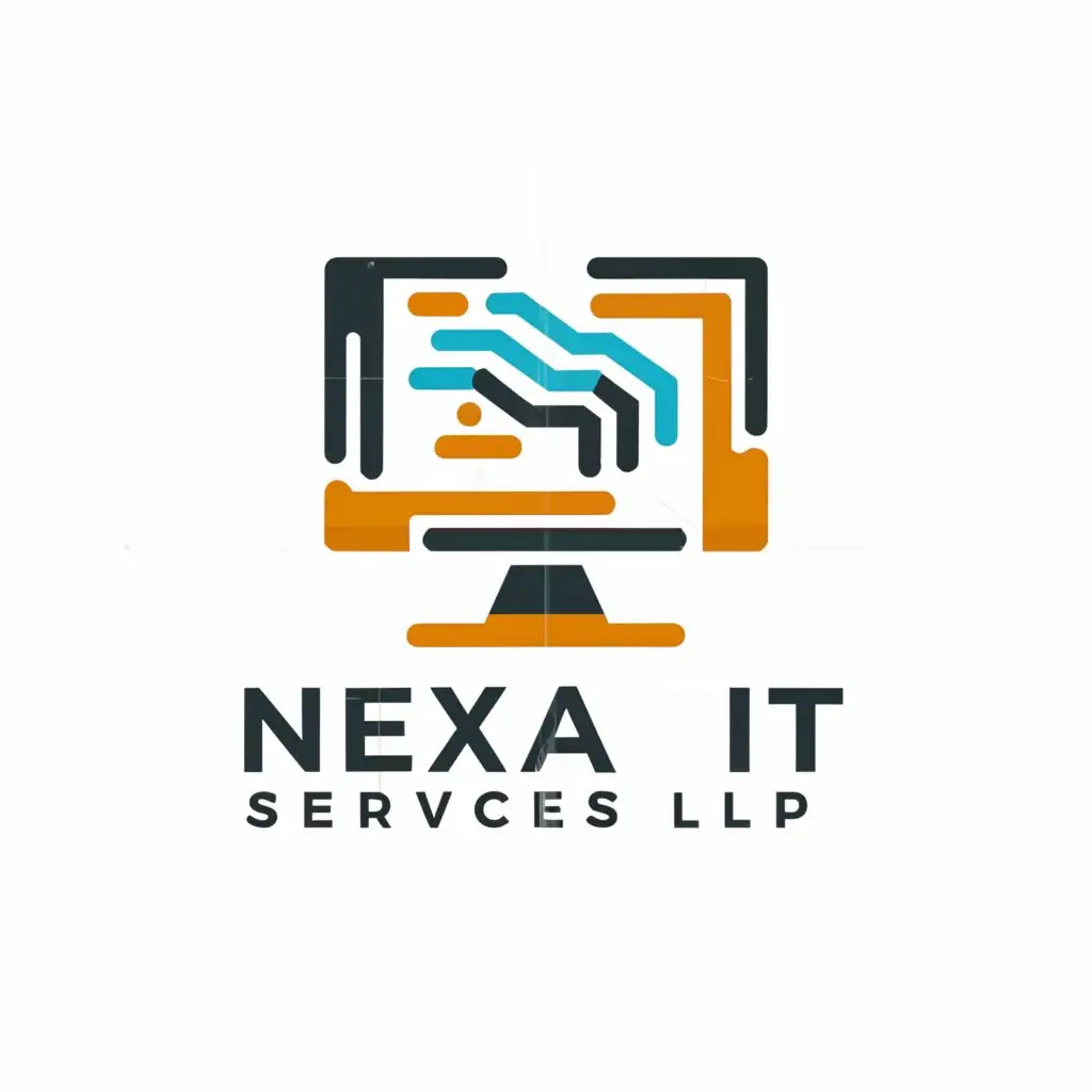 a logo design,with the text "Nexa It Services Llp", main symbol:Nexa It Services,Moderate,clear background