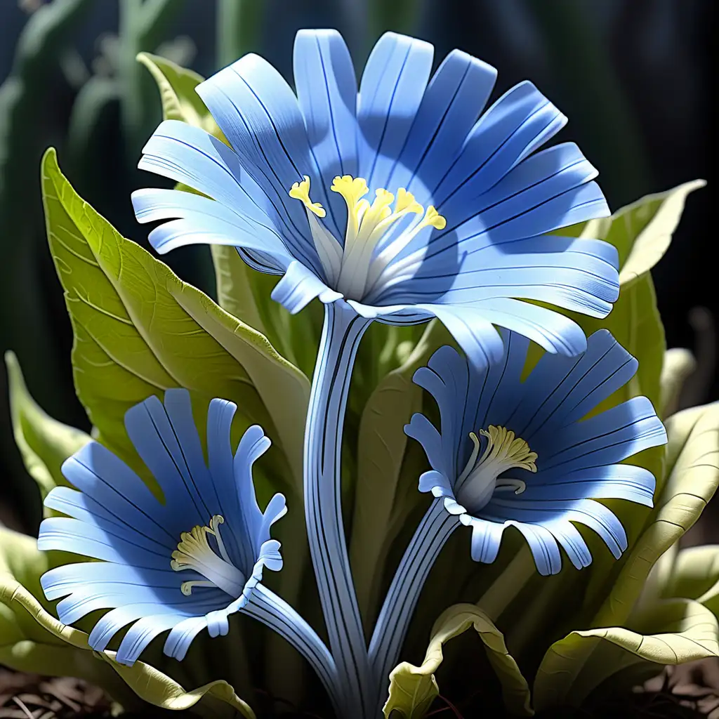 It wasn't long before humans noticed Chicory's blueness and began to notice her medicine. They started incorporating her flower, leaves and roots into their diets,   The human livers slowly turned from yellow to blue and the liver ailments lessened.
