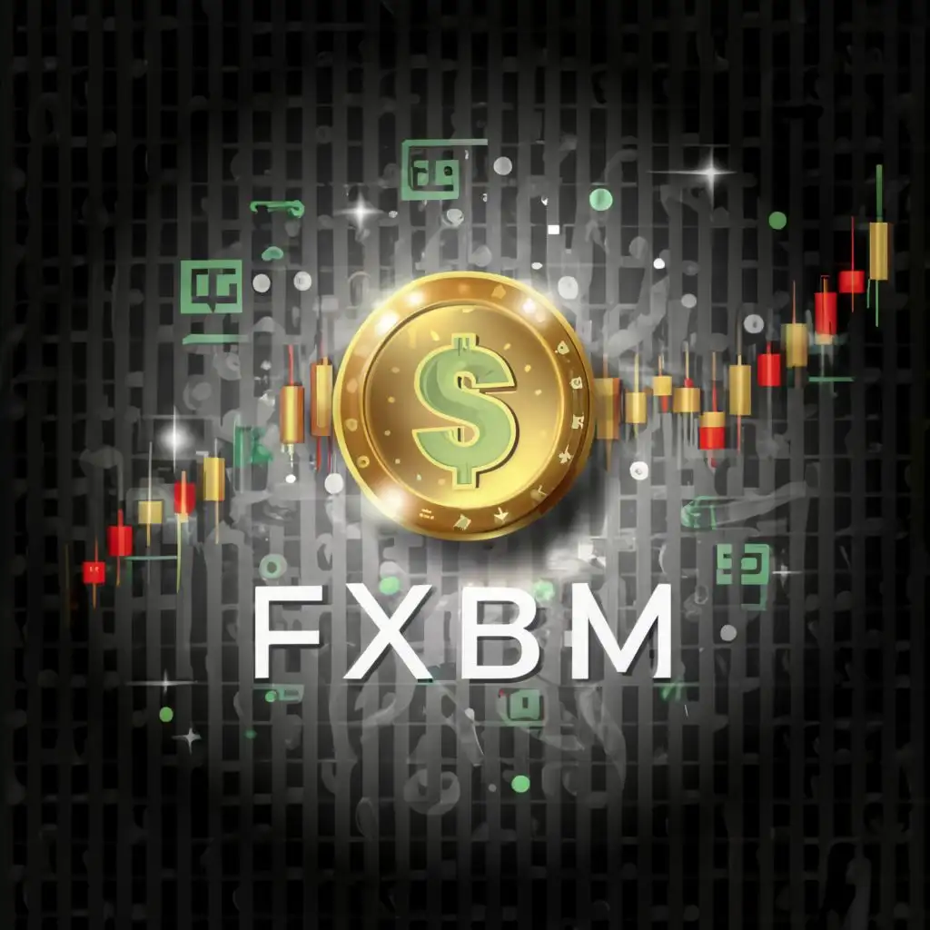 logo, Dollar Money Forex Gold, with the text "FXBM", typography, be used in Finance industry.
