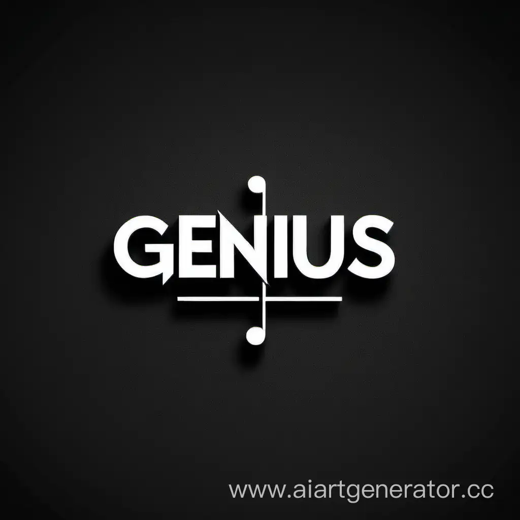 Minimalist-Black-and-White-Genius-Logo-Design