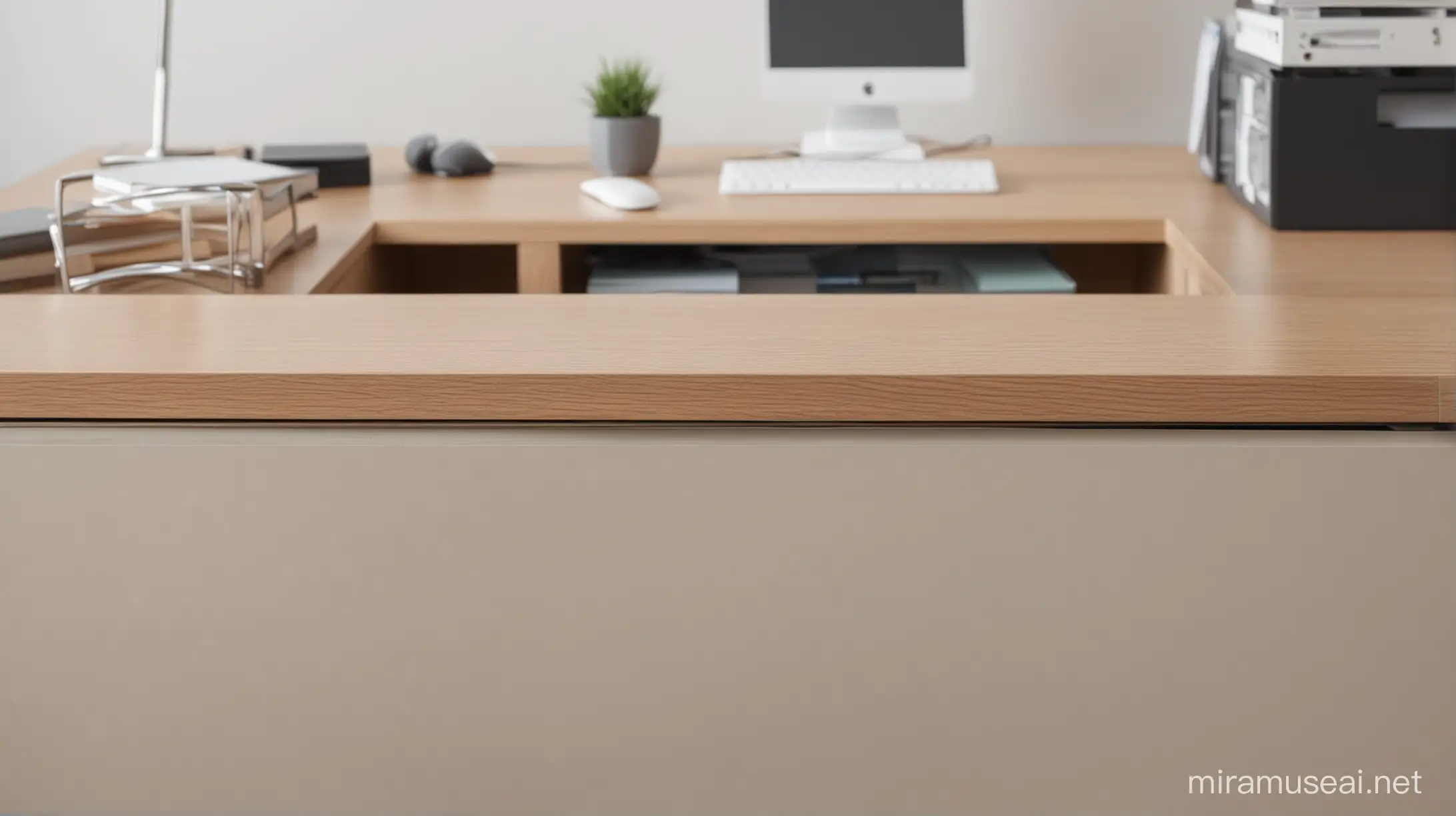 CloseUp View of a Modern Office Desk with Essential Accessories
