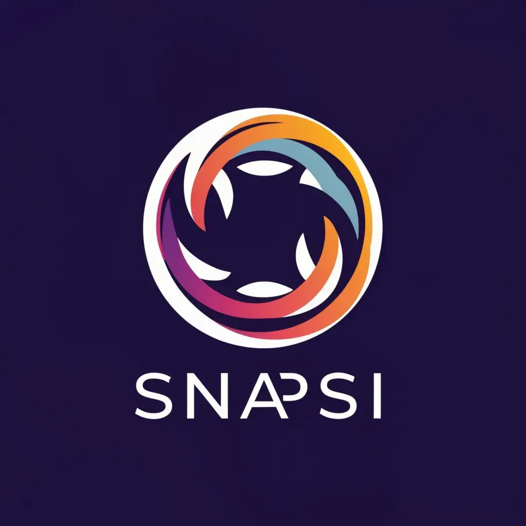 a logo design,with the text 'SNAPSI', main symbol:Circle,complex,be used in Technology industry,clear background
