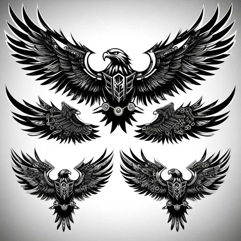Majestic Eagle Wings Inspired by Sleek Motorcycle Designs