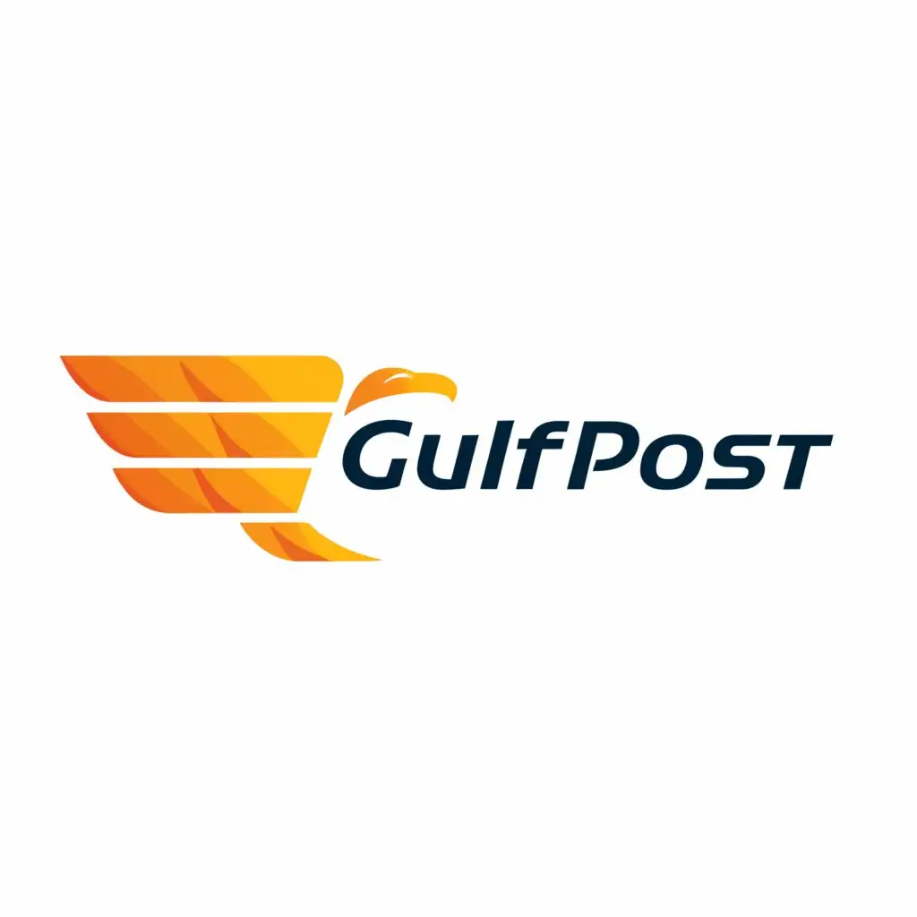 a logo design,with the text "Gulfpost", main symbol:flight symbol,Moderate,clear background