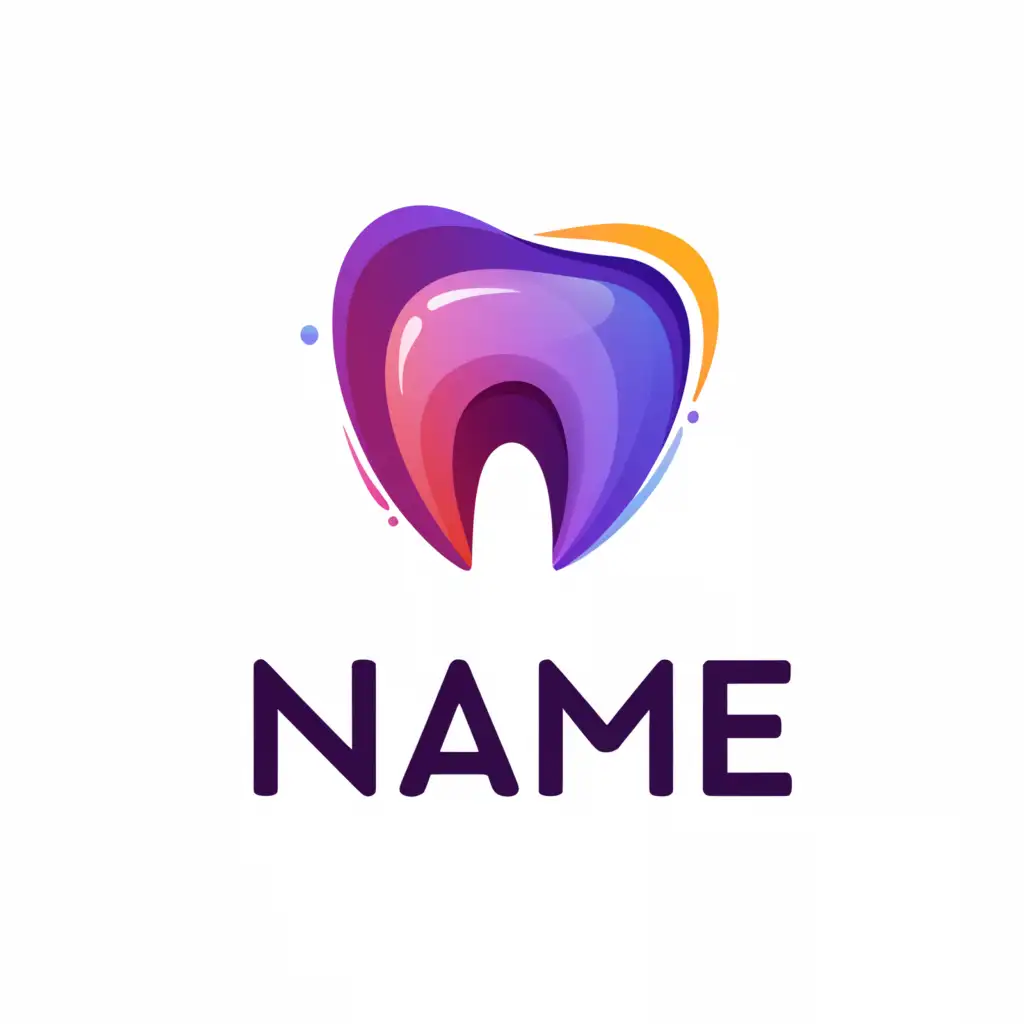 a logo design,with the text "name", main symbol:purple tooth of oval abstract shape as a logo at Yandex Alice,Moderate,be used in Medical Dental industry,clear background