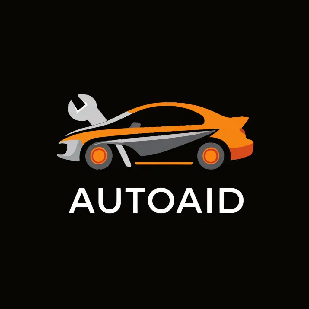 a logo design,with the text "AutoAid", main symbol:Car breakdown,complex,be used in Automotive industry,clear background
