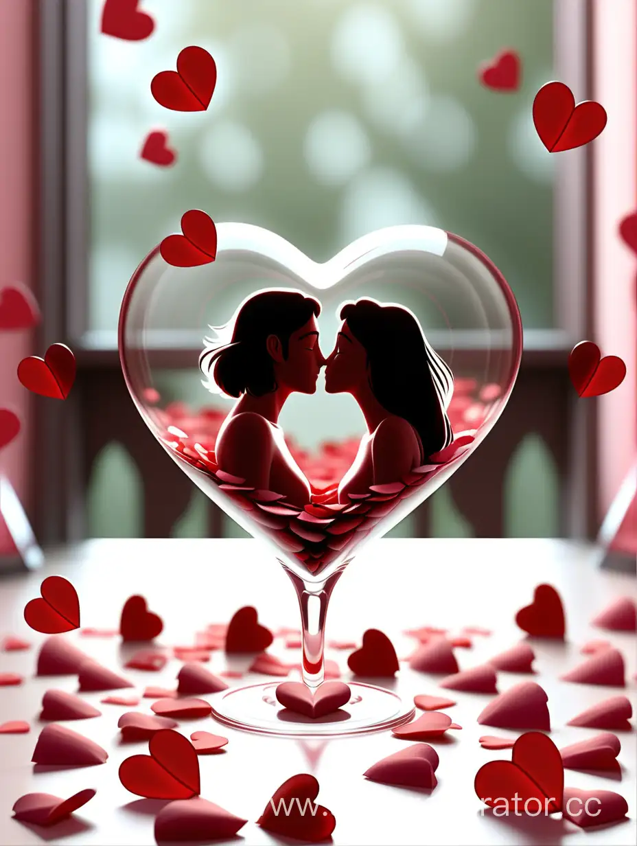 Romantic-Valentines-Day-Promotion-Glass-Heart-with-Loving-Couple-Photograph