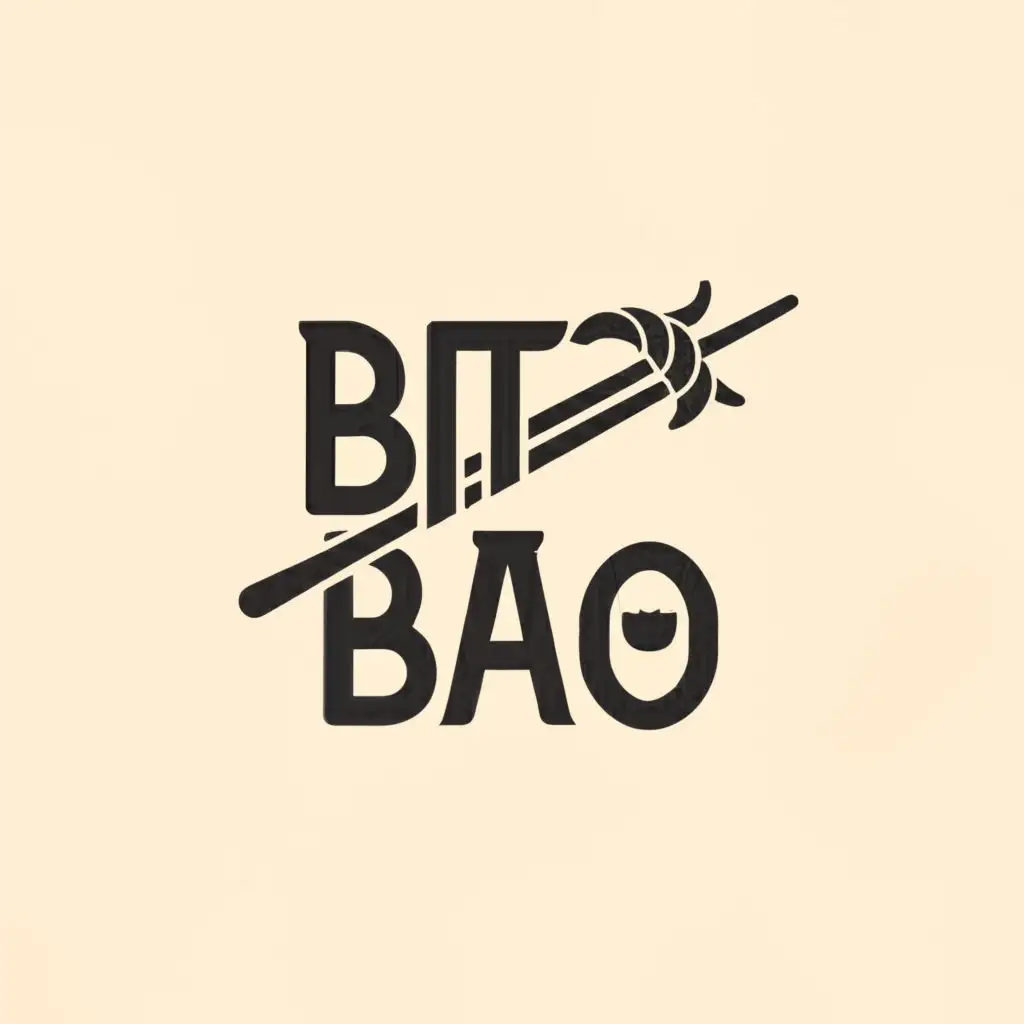 a logo design,with the text "Bity Bao", main symbol:chopstick with dumpling,Moderate,be used in Restaurant industry,clear background