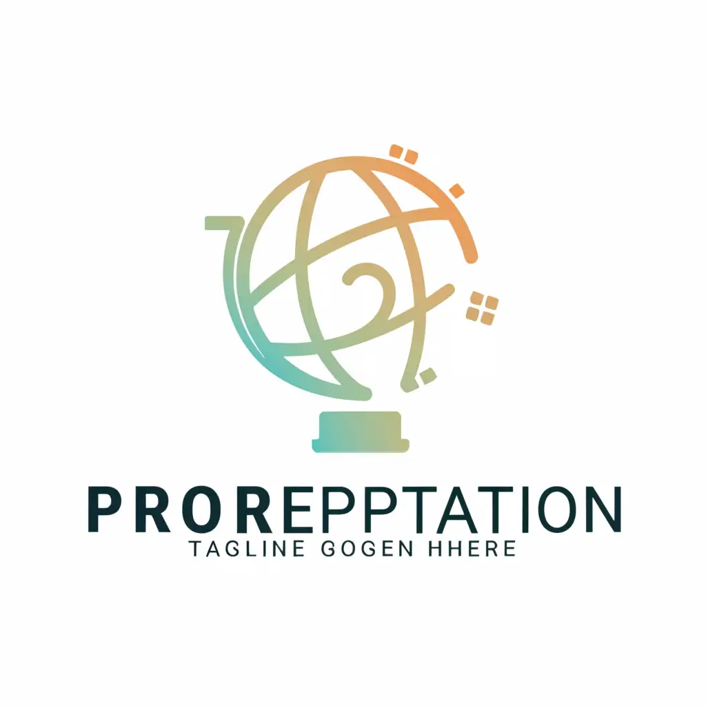 a logo design,with the text "PROreputation", main symbol:terrestrial globe,Moderate,be used in Technology industry,clear background
